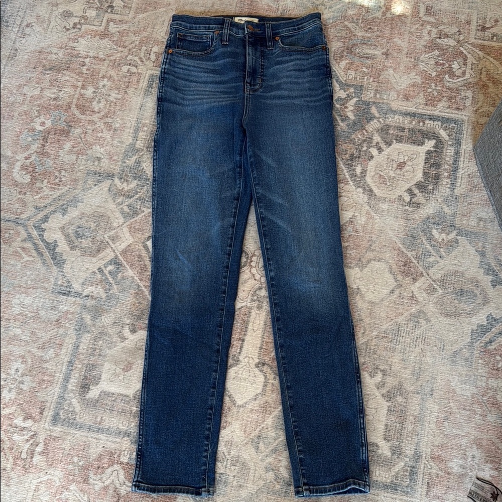 Madewell Blue Stovepipe Jeans 27 tall